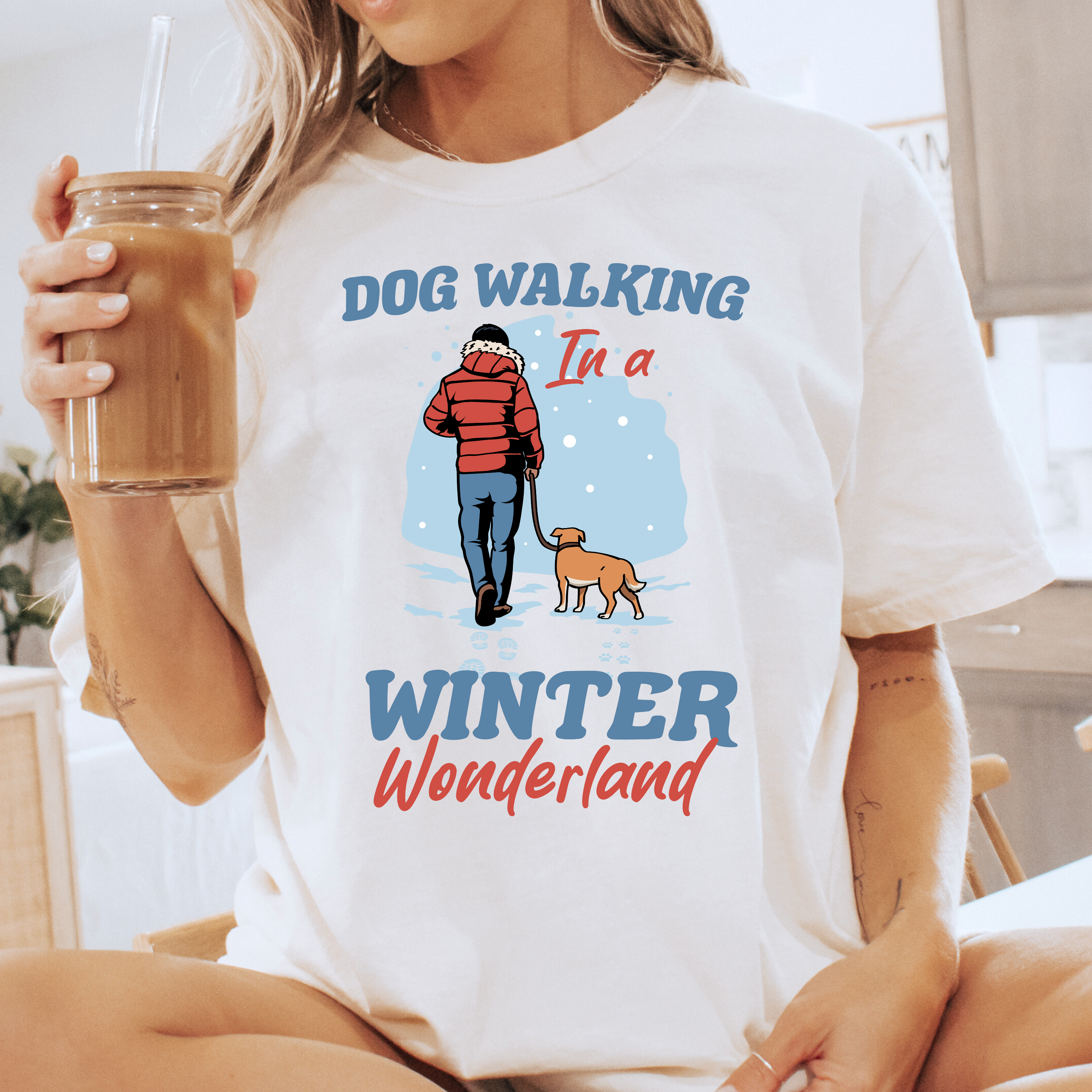 DOG WALKING IN A WINTER WONDERLAND