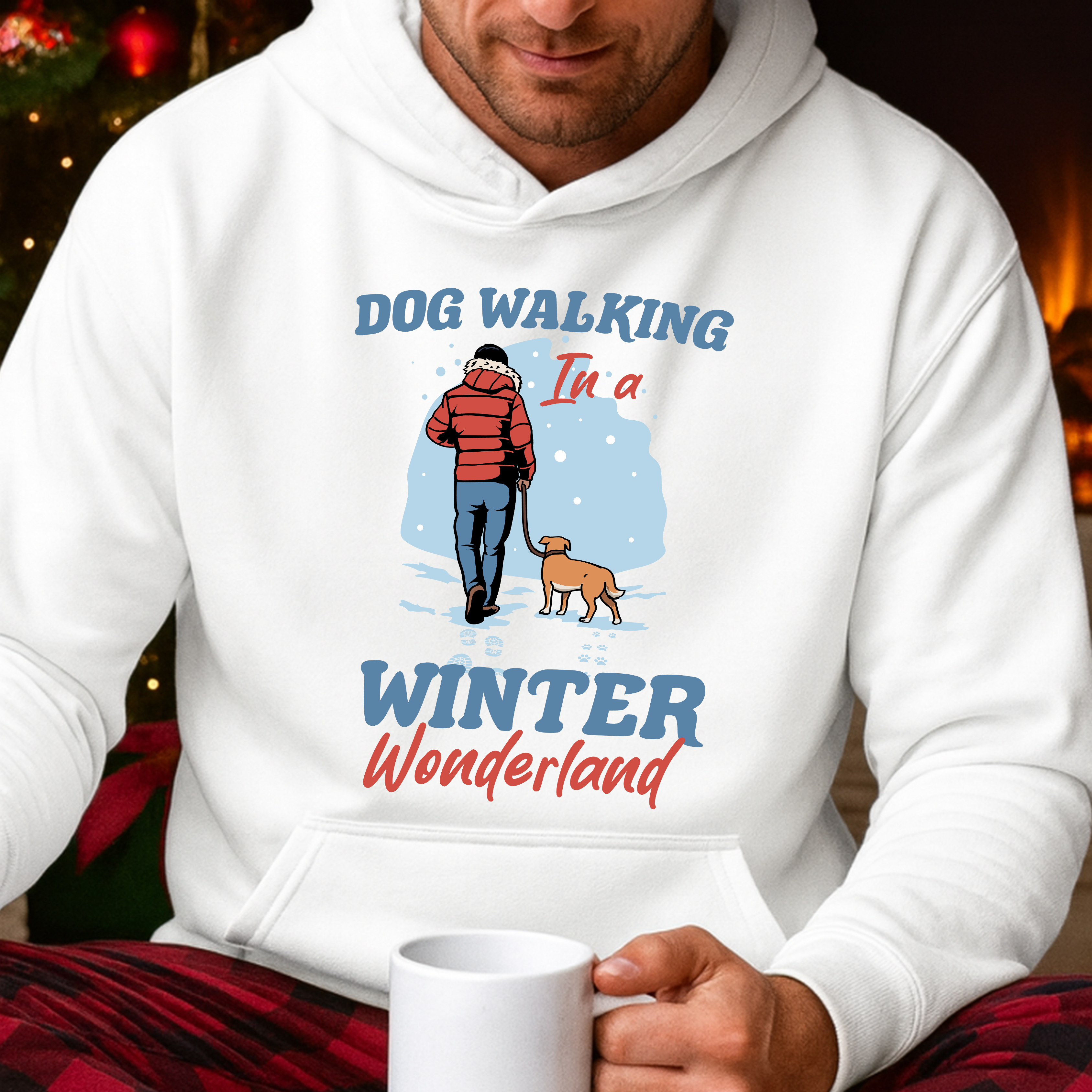 DOG WALKING IN A WINTER WONDERLAND