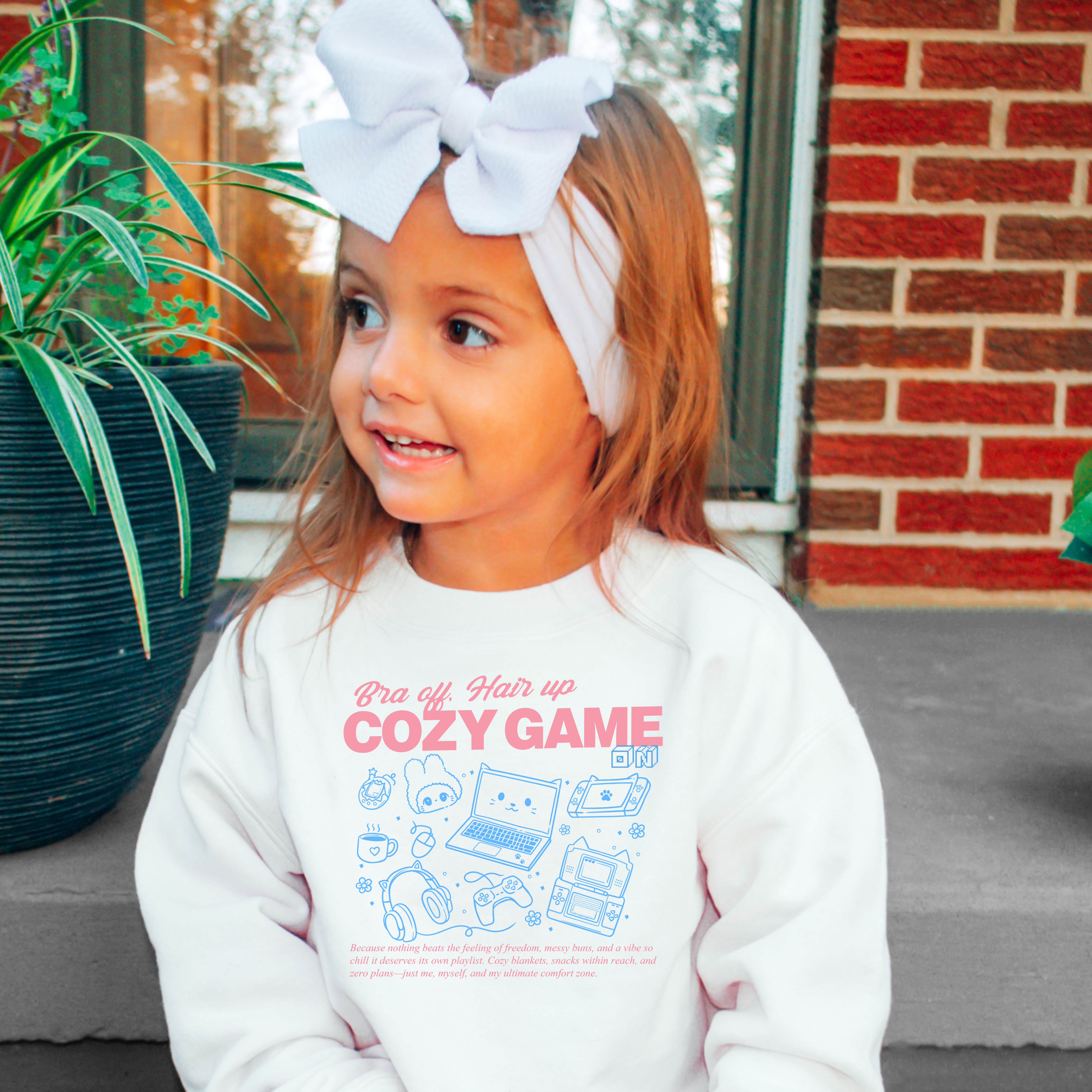 BRA OFF, HAIR UP, COZY GAME ON