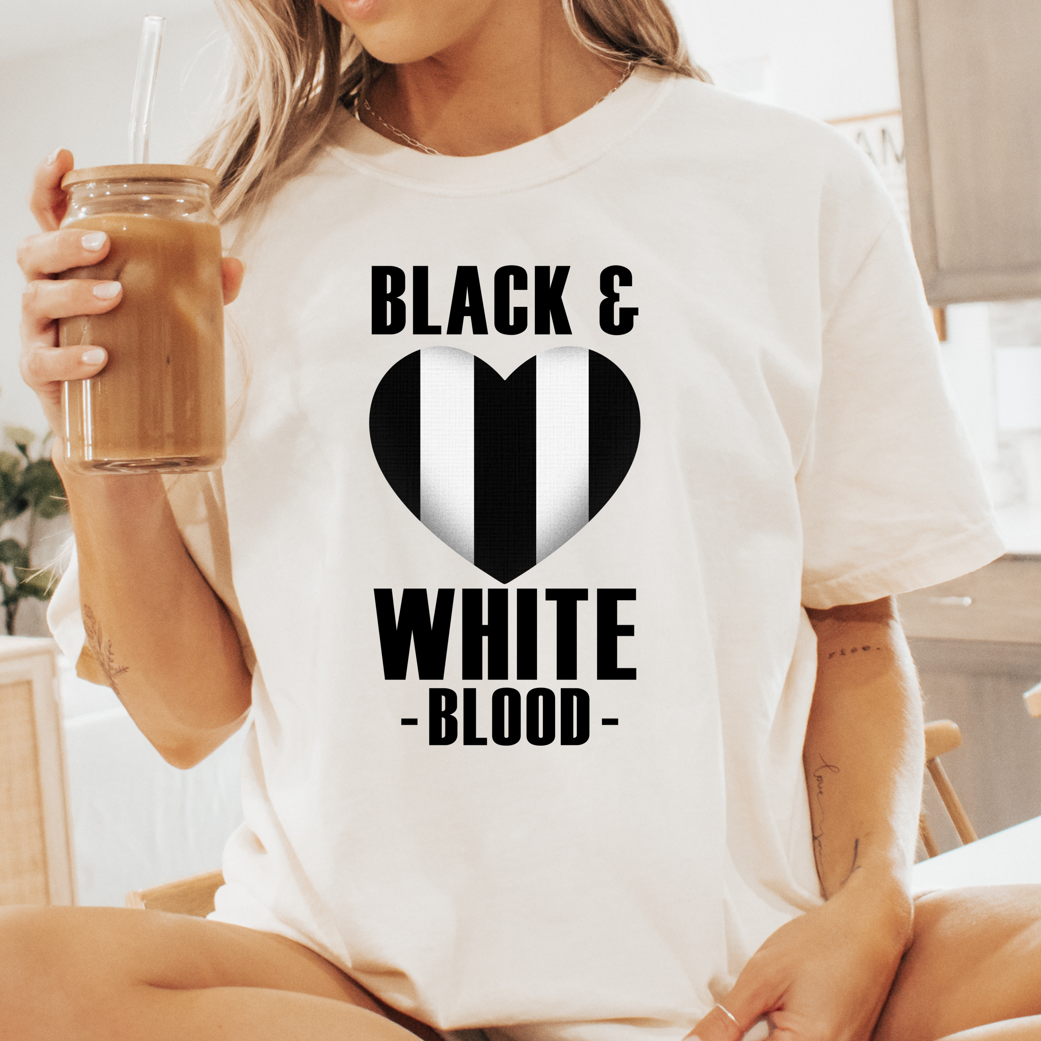 BLACK & WHITE HEART  