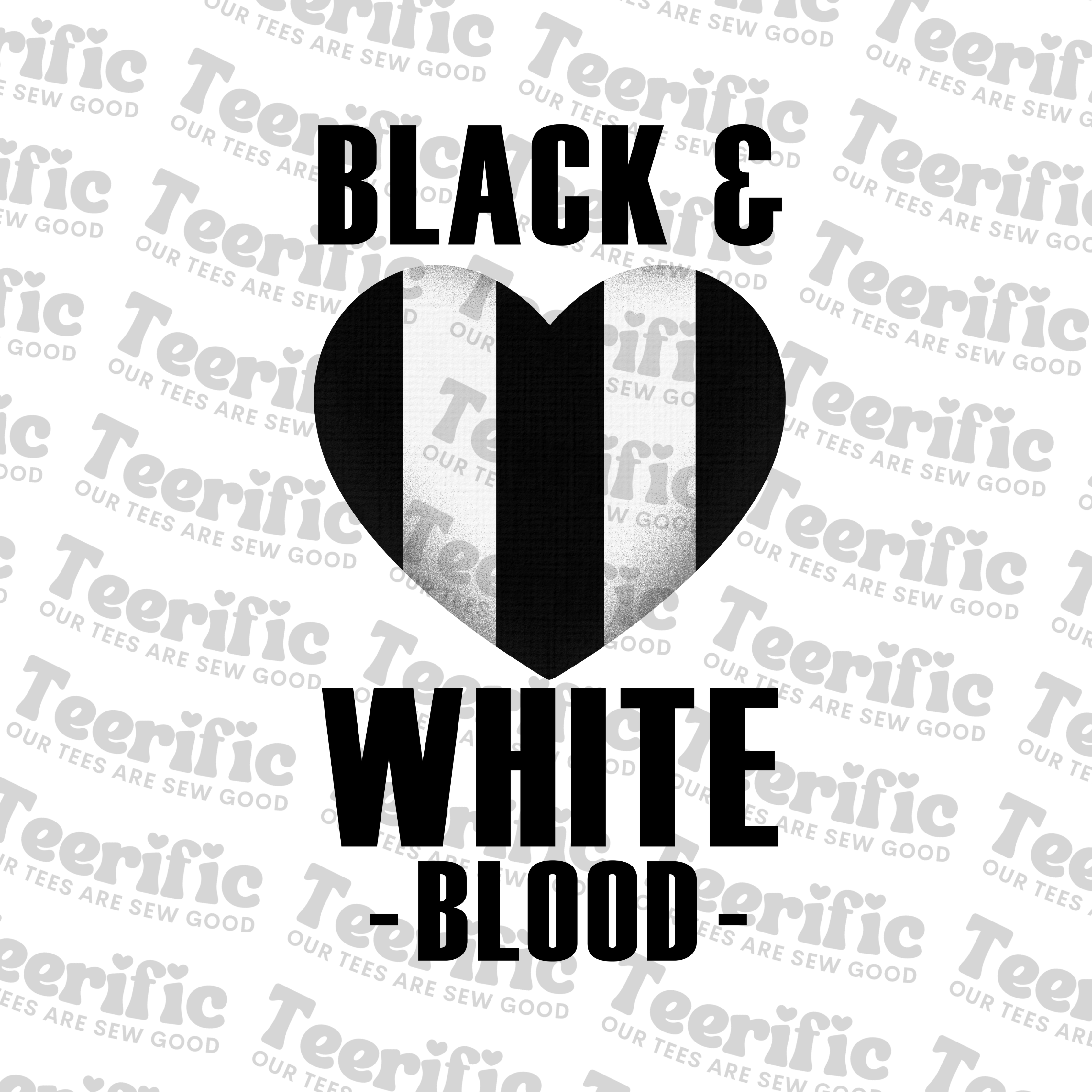 BLACK & WHITE HEART  