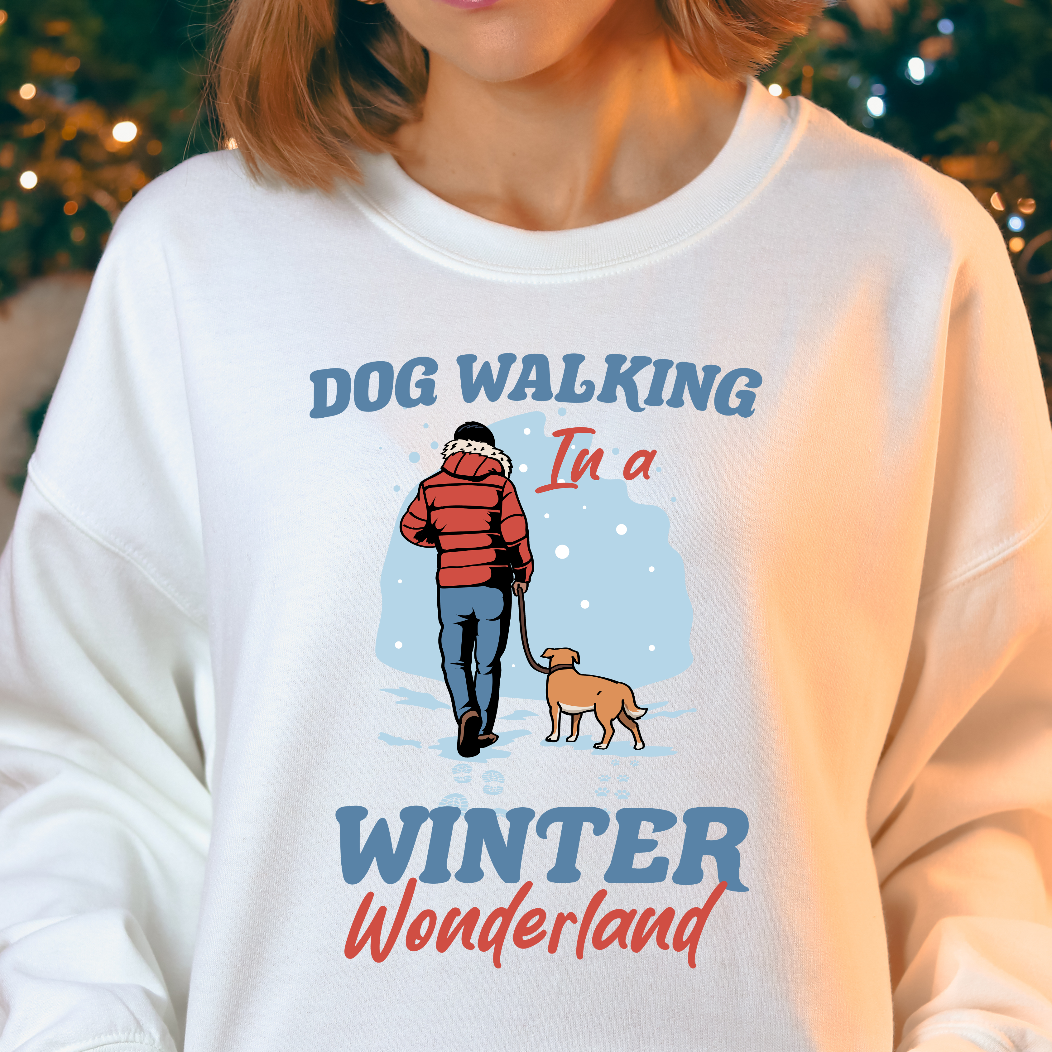 DOG WALKING IN A WINTER WONDERLAND