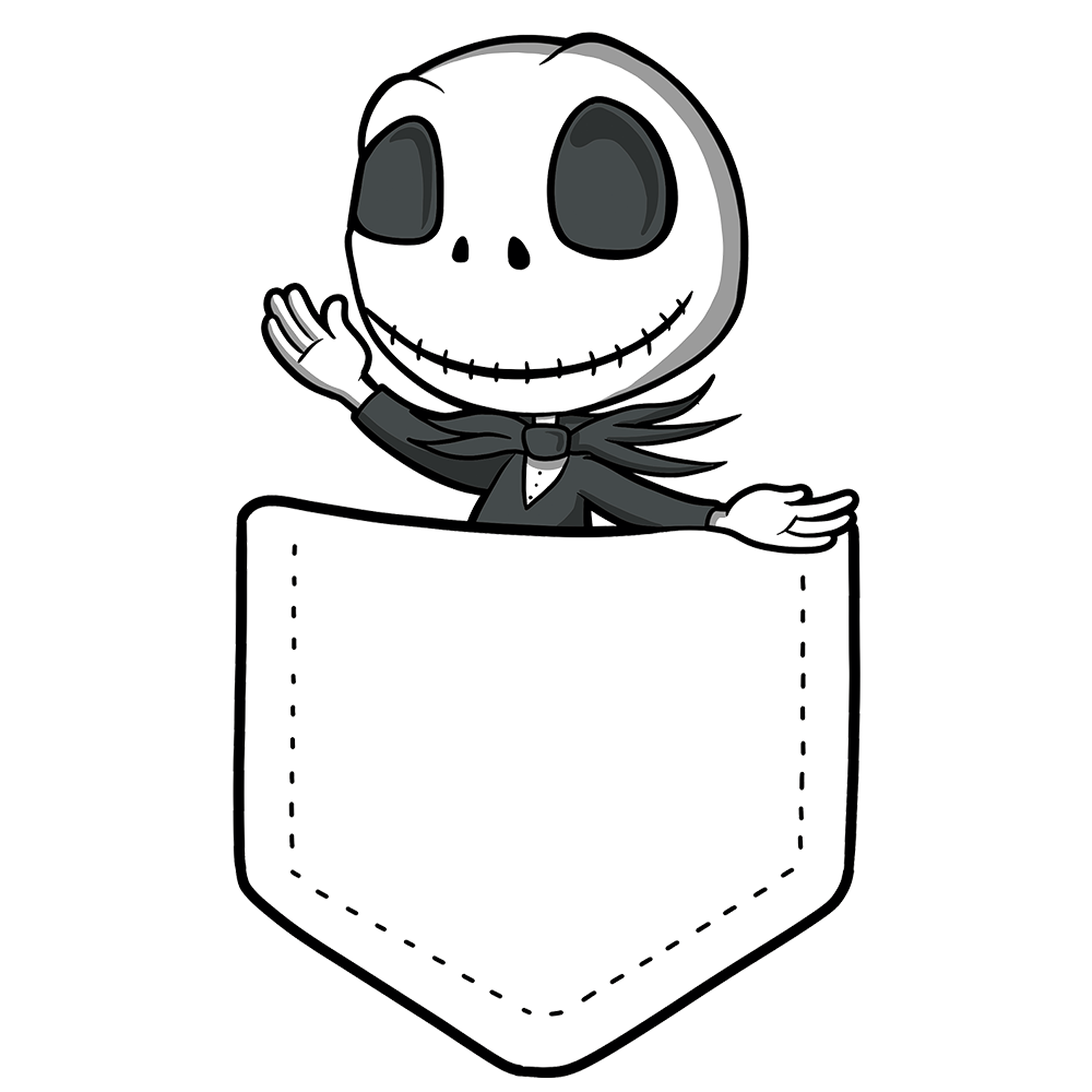 Pocket Jack Skellington  T Shirt