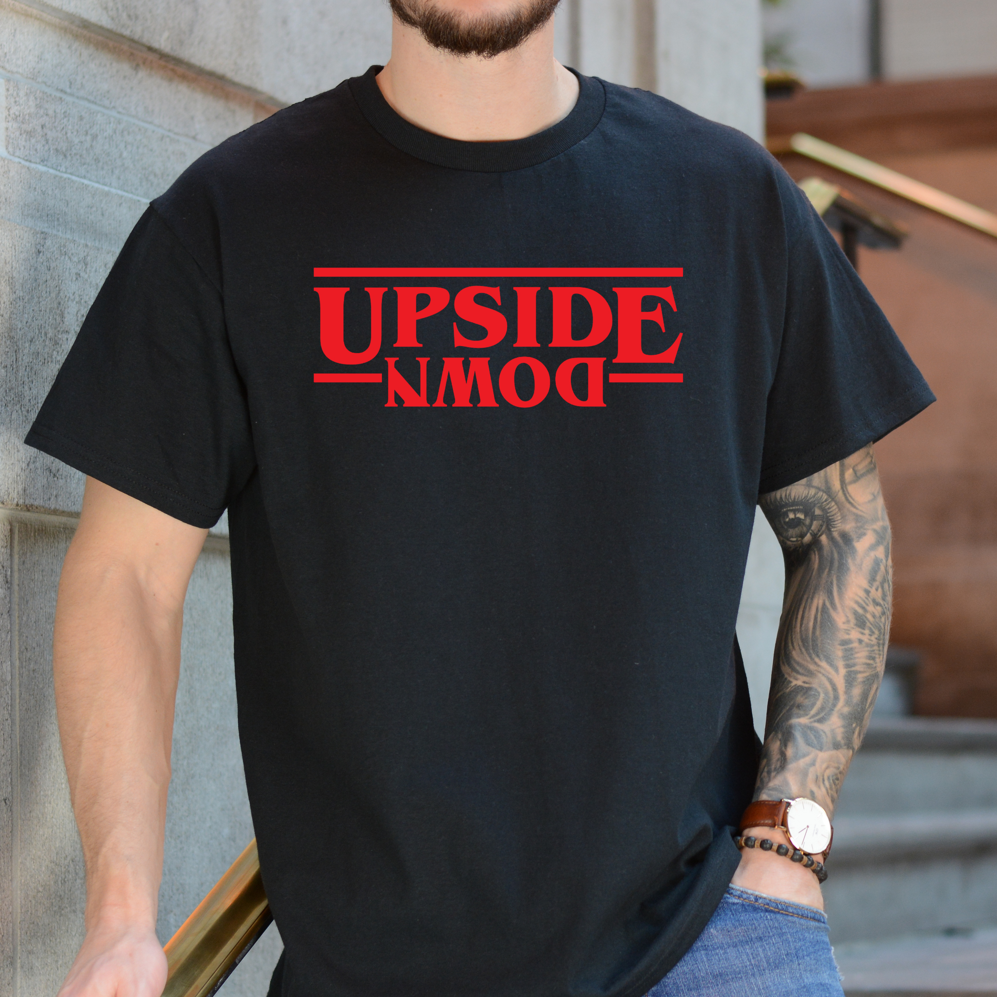 Upside Down Logo T Shirt