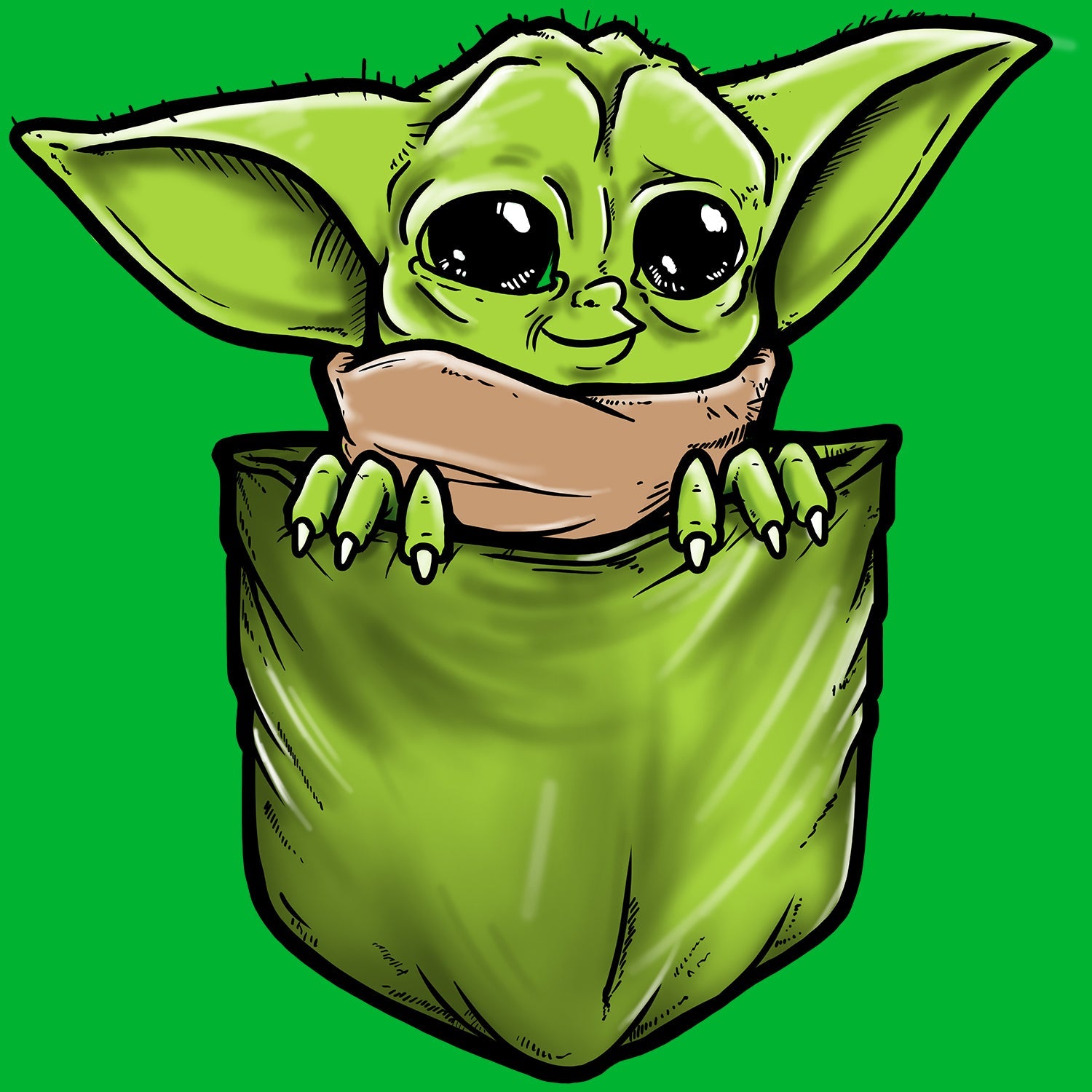 Pocket Baby Yoda Kids T Shirt