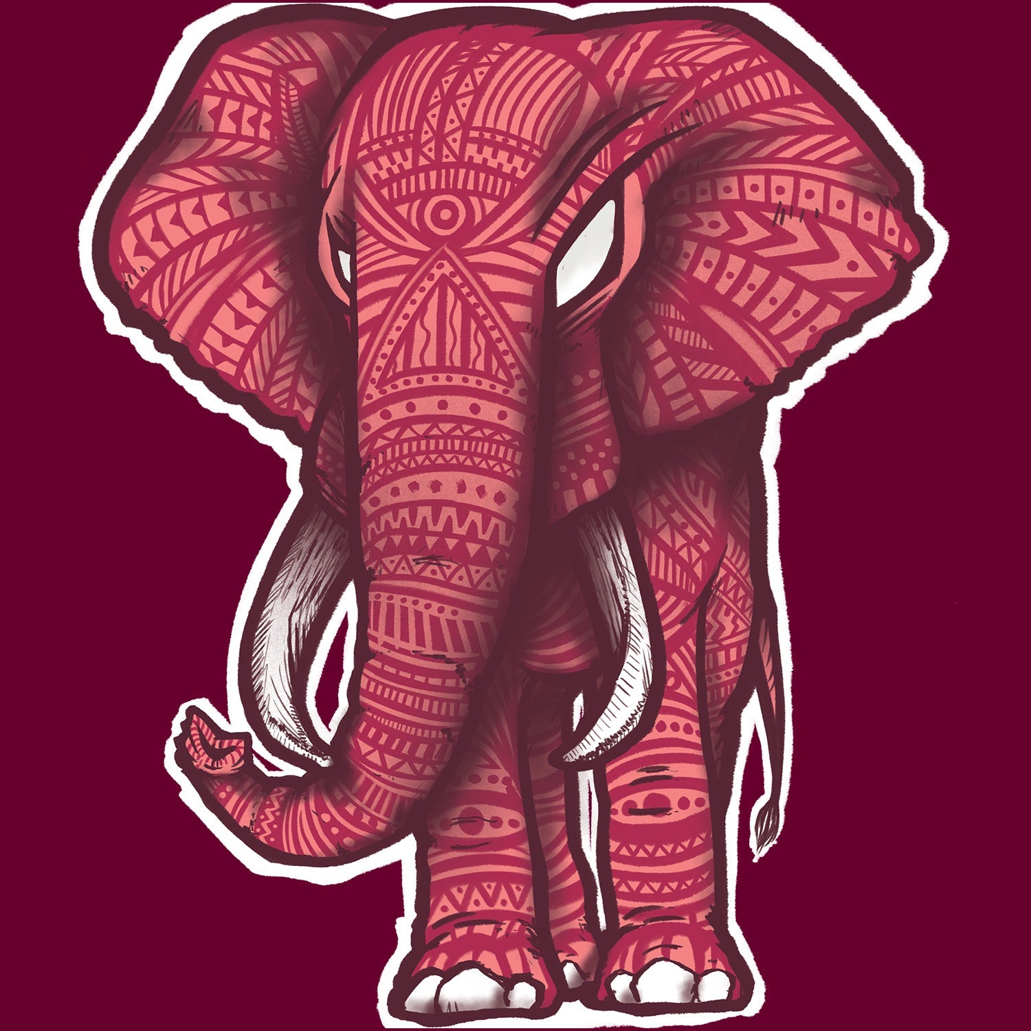 Paisley Elephant T Shirt