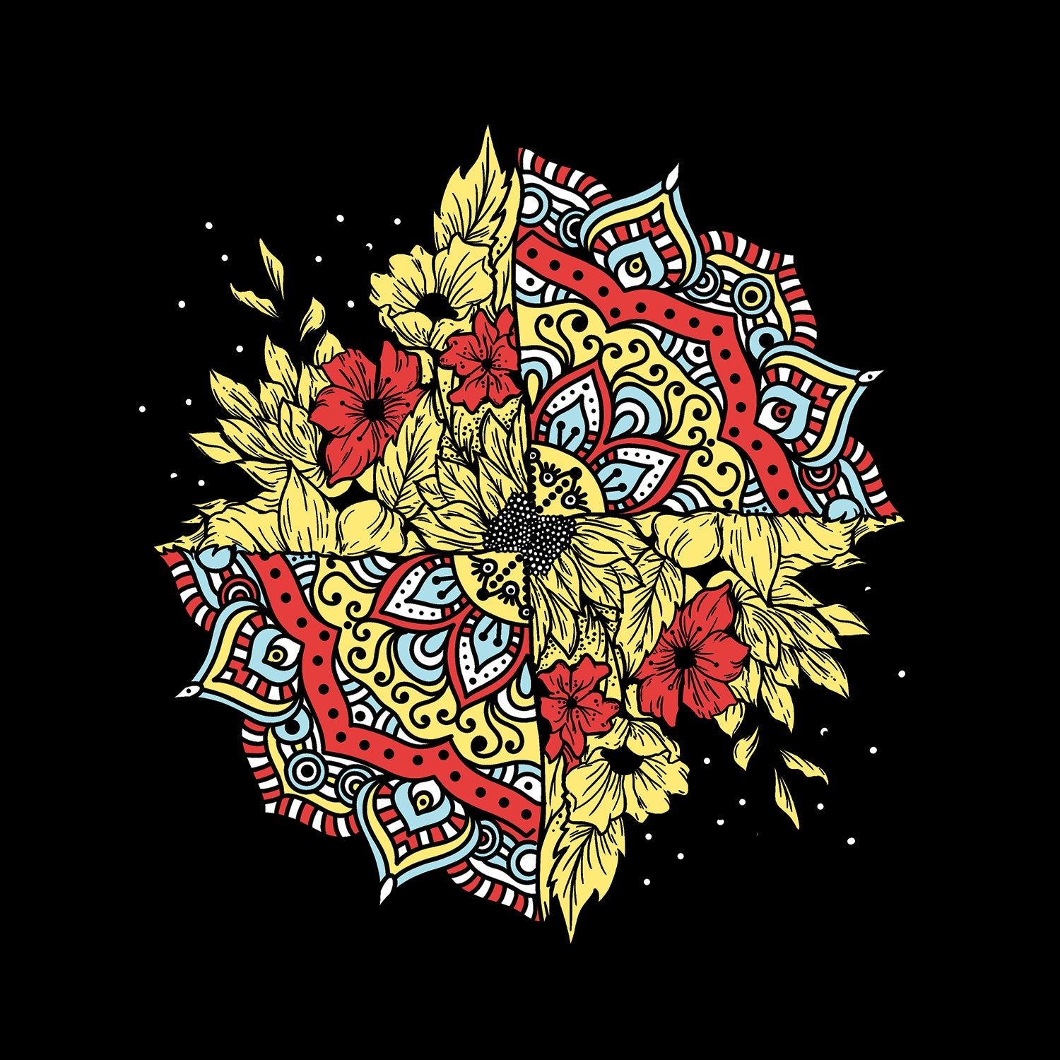 Flower Mandala T Shirt