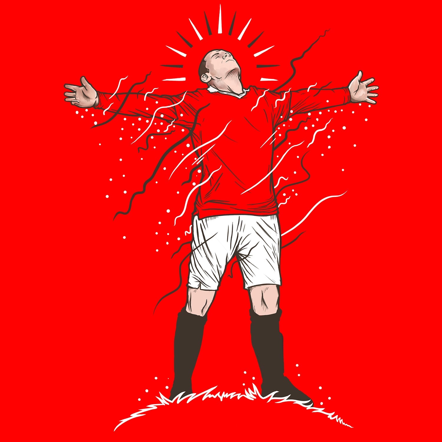 Rooney Inspired Art Kids T Shirt