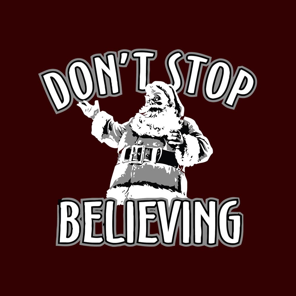 Don't Stop Believing T-Shirt - Burgundy