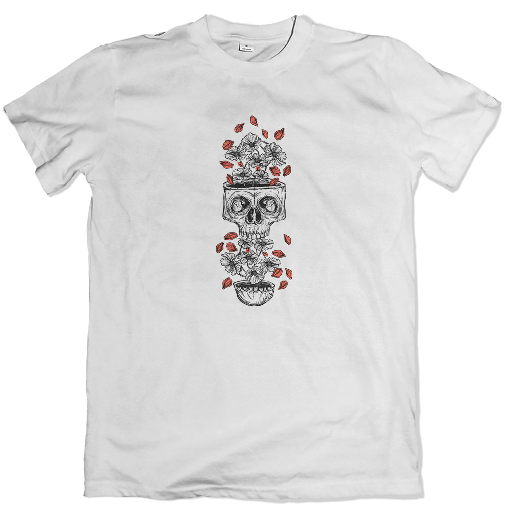 Flower Skull T Shirt