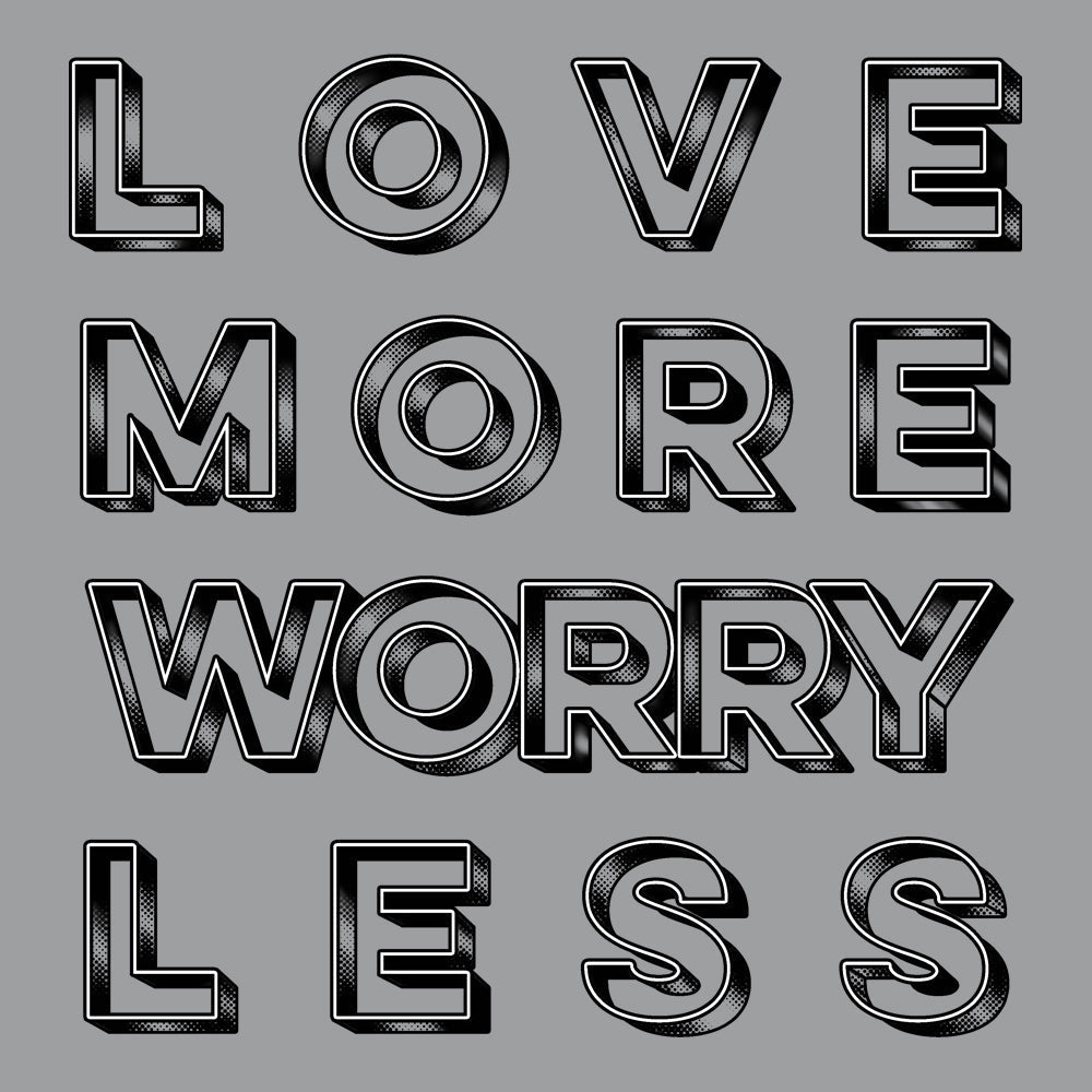 Love More Worry Less Kids Hoodie