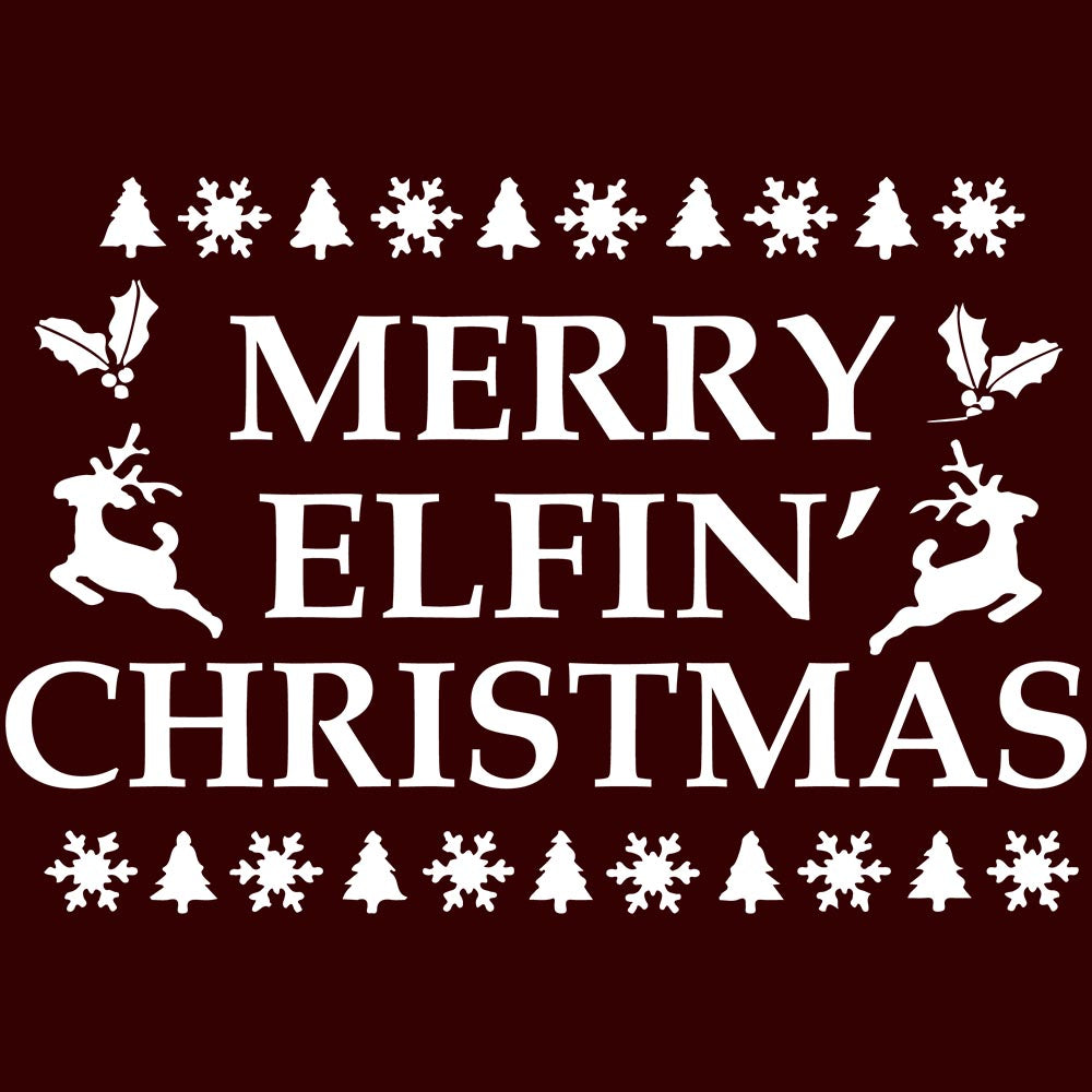 Elfin' Christmas Sweatshirt - Burgundy